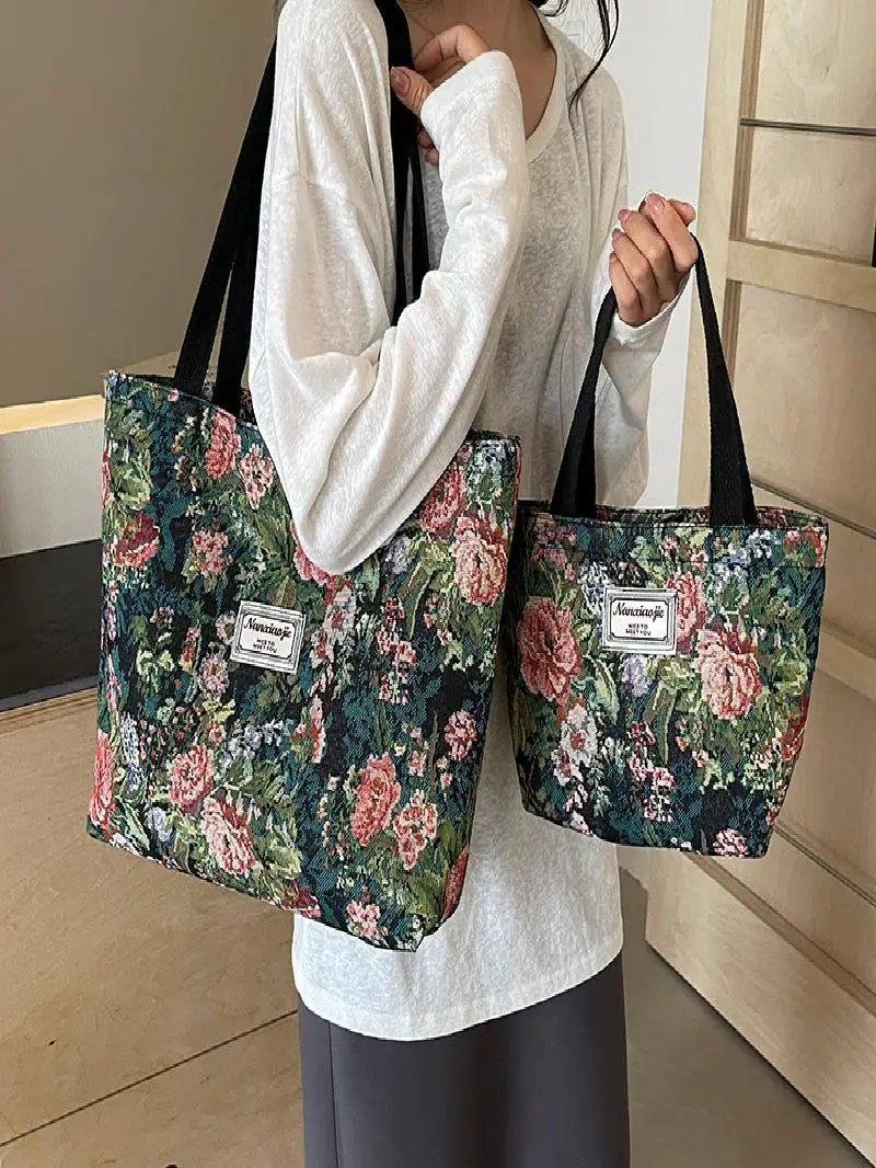 Большая холщовая сумка-тоут Capaci, женская сумка на одно плечо, студенческая универсальная сумка, художественная национальная сумка для повседневного использования
Большая холщовая сумка-тоут Capaci, женская сумка на одно плечо, студенческая универсальная сумка, художественная национальная сумка для повседневного использования