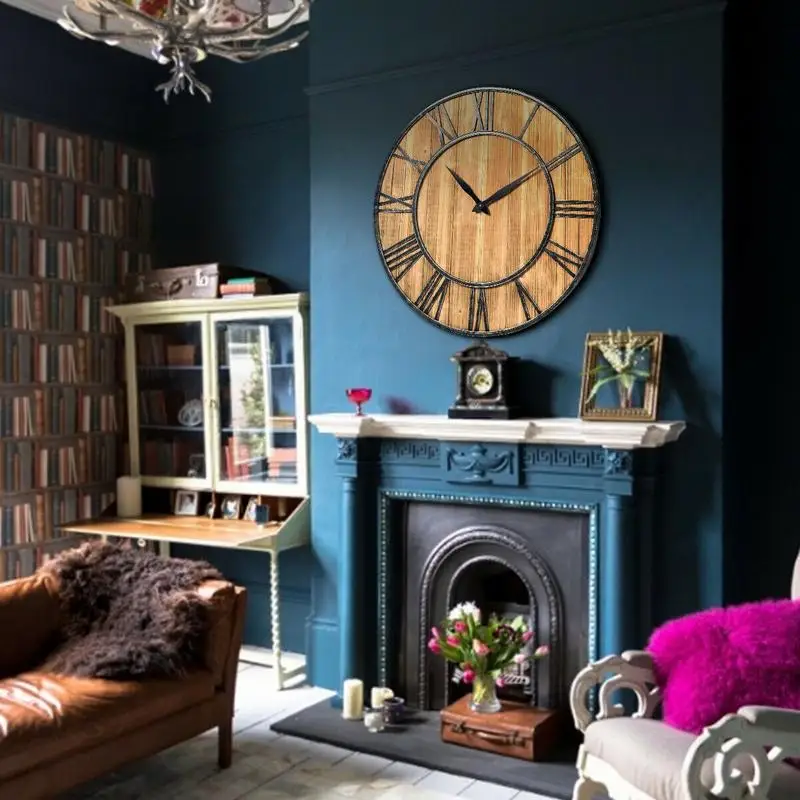 27 Inch Round Wall Clock Decorative Wooden Silent Clock with Battery
27 Inch Round Wall Clock Decorative Wooden Silent Clock with Battery
