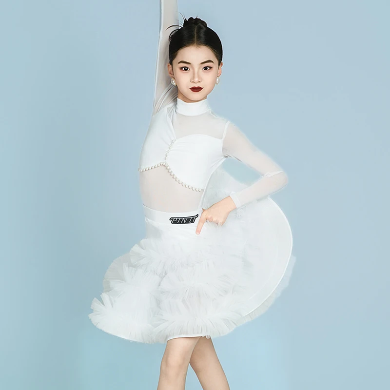 Latin Dance Dress For Performance Girl Dance Show Stage Wear White Long Sleeve Dance Suit Kid Professional Latin Outfit AMY3183
Latin Dance Dress For Performance Girl Dance Show Stage Wear White Long Sleeve Dance Suit Kid Professional Latin Outfit AMY3183