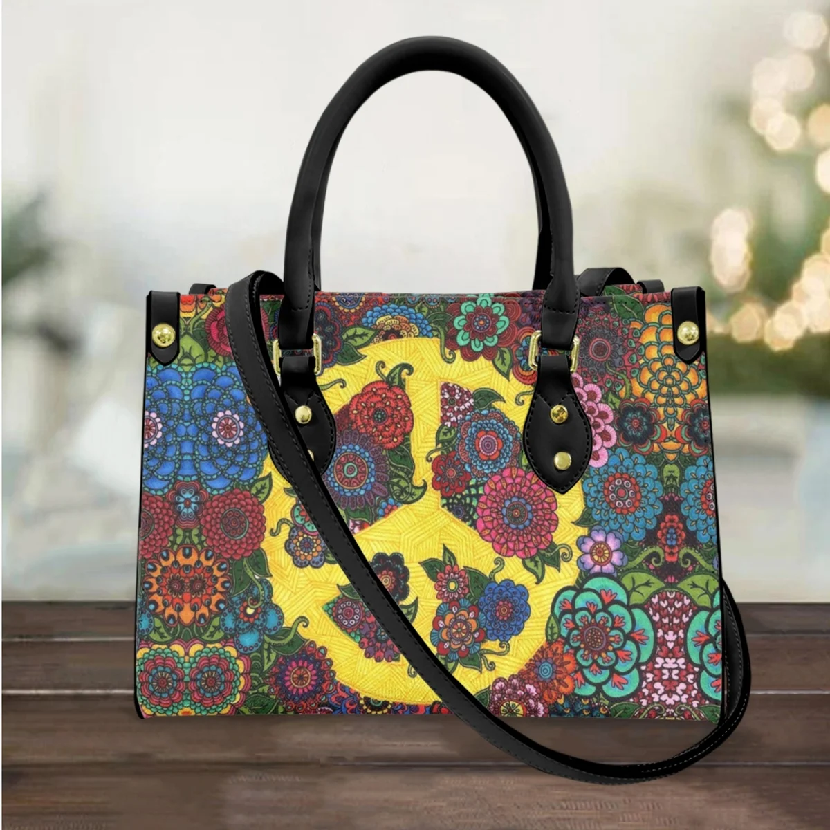 Women Vintage Leather Fashion Tote Bag Love and Peace Floral Design Shoulder Handbag New Elegant Beach Girls Messenger Bag Gift
Women Vintage Leather Fashion Tote Bag Love and Peace Floral Design Shoulder Handbag New Elegant Beach Girls Messenger Bag Gift