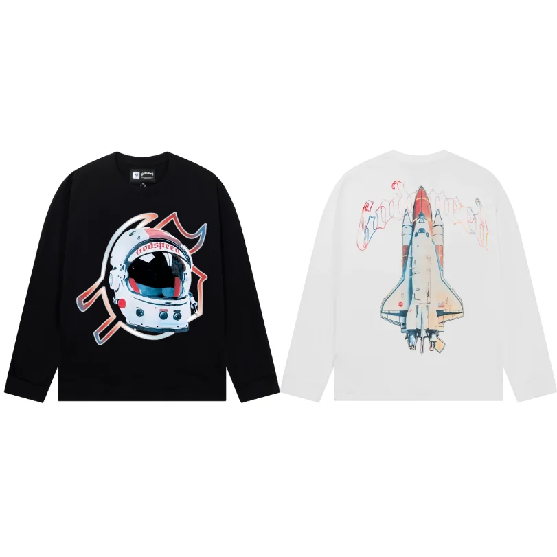 Хлопковая футболка Godspeed в стиле ретро с длинным светом, повседневная универсальная футболка с базовым слоем irt Street Sle Ci Walk, повседневная одежда, футболка с принтом
Хлопковая футболка Godspeed в стиле ретро с длинным светом, повседневная универсальная футболка с базовым слоем irt Street Sle Ci Walk, повседневная одежда, футболка с принтом