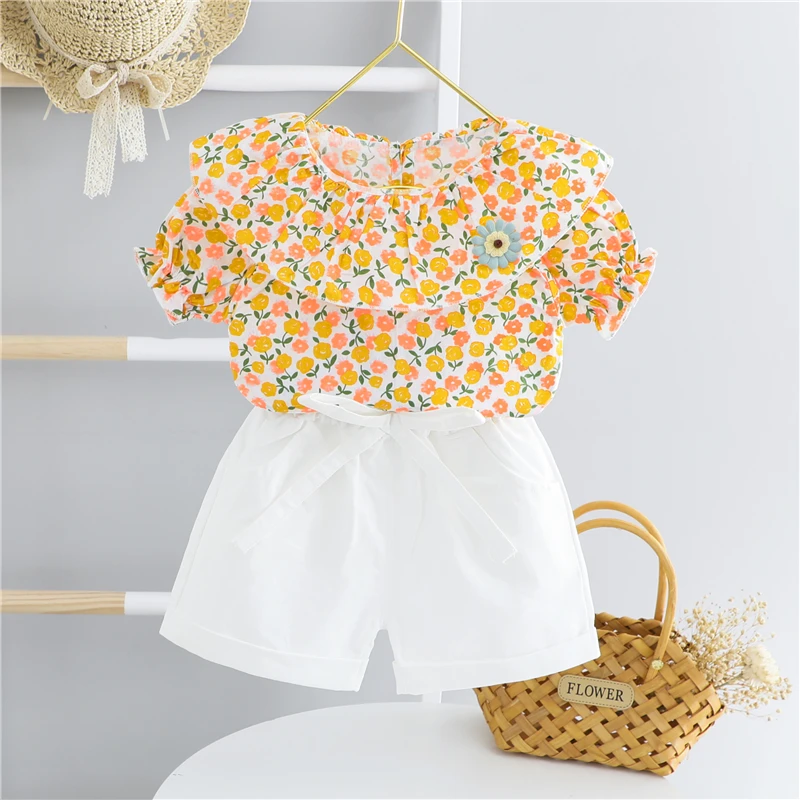 Summer Baby Girls Clothing Sets Toddler Infant Short Sleeve Floral Lace T Shirt Shorts Children Vacation Clothes Kids Outfit
Summer Baby Girls Clothing Sets Toddler Infant Short Sleeve Floral Lace T Shirt Shorts Children Vacation Clothes Kids Outfit