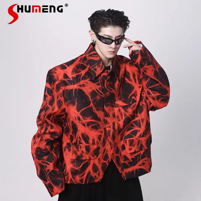 Men's 2025 Autumn New High-End High Street Jackets Men's Jacket Stylish Personality Padded Shoulder Blazers Trendy Suit Jackets
Men's 2025 Autumn New High-End High Street Jackets Men's Jacket Stylish Personality Padded Shoulder Blazers Trendy Suit Jackets