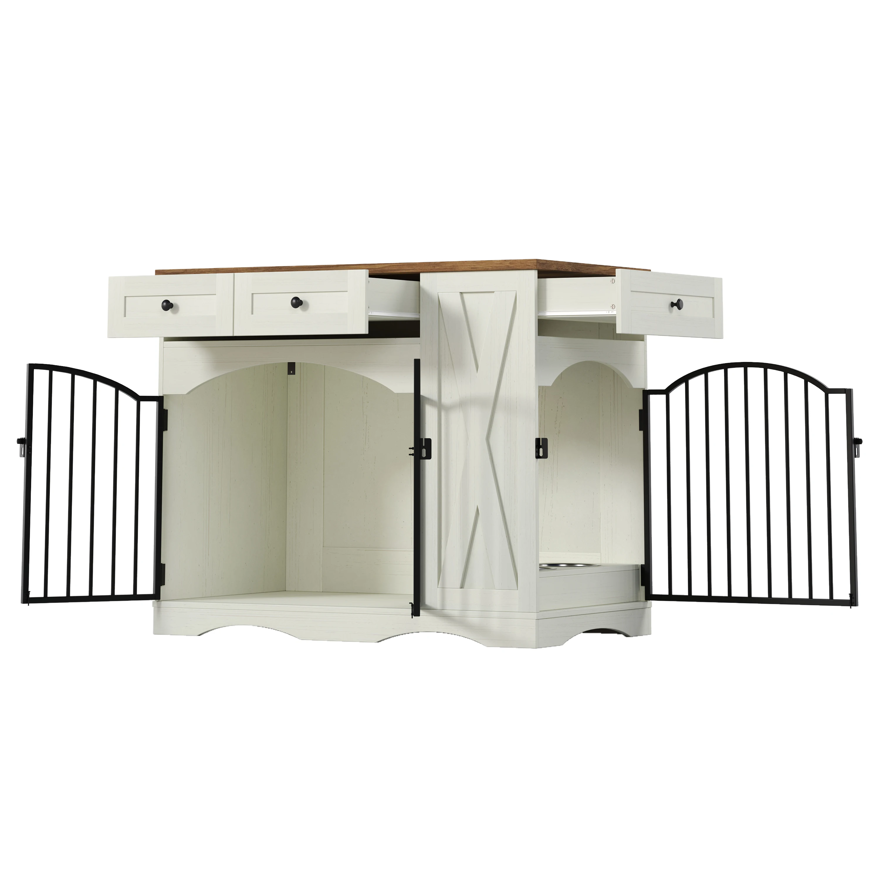 &c Stylish Barn Door Dog Crate Furniture With Feeding Station Stable Base for Living Room Medium Large Dogs Home Decor
&c Stylish Barn Door Dog Crate Furniture With Feeding Station Stable Base for Living Room Medium Large Dogs Home Decor