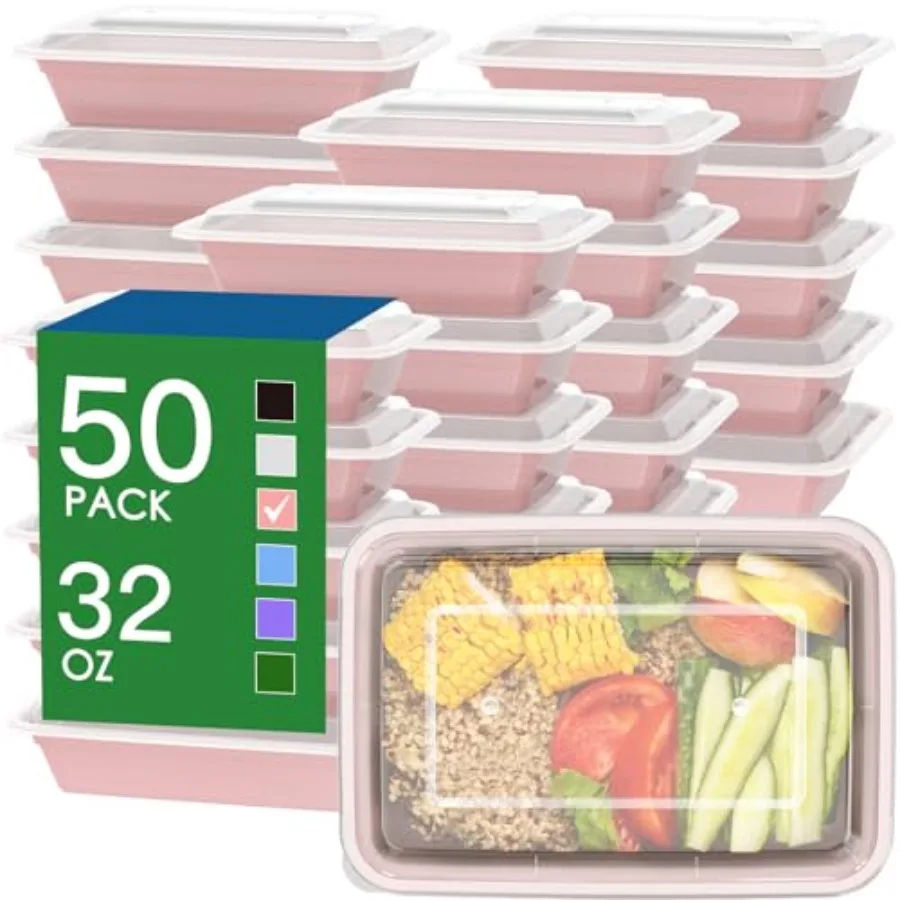 50 Pack 100-Piece 32 oz Meal Prep Containers Reusable with Easy Open Lids, Sturdy Leakproof Food Safe, Microwave Freezer Dishwa
50 Pack 100-Piece 32 oz Meal Prep Containers Reusable with Easy Open Lids, Sturdy Leakproof Food Safe, Microwave Freezer Dishwa
