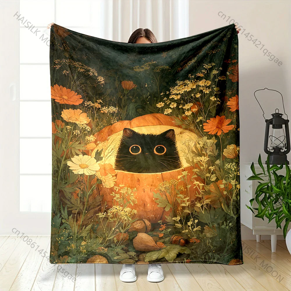 Black cat in pumpkin at night Print Blanket Warm Soft Fluffy Kids and Adult Sofa Bed Throw Blanket Outdoor Travel Camping RV
Black cat in pumpkin at night Print Blanket Warm Soft Fluffy Kids and Adult Sofa Bed Throw Blanket Outdoor Travel Camping RV