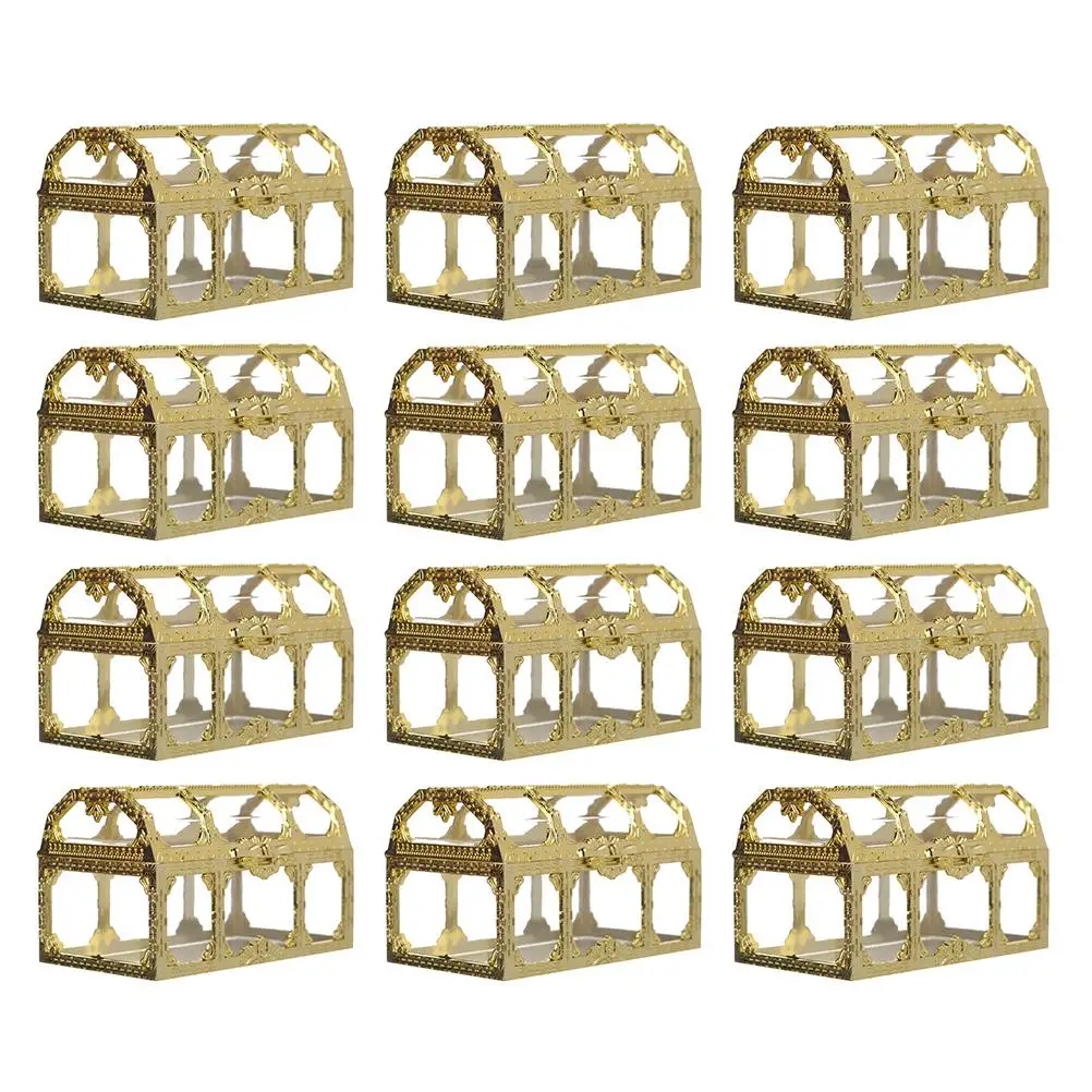 12 Pcs Gold Wedding Favor Boxes Candy Storage Treasure Chests 7 4x5 2x5 cm Plastic Party Gift Boxes Elegant Design
12 Pcs Gold Wedding Favor Boxes Candy Storage Treasure Chests 7 4x5 2x5 cm Plastic Party Gift Boxes Elegant Design