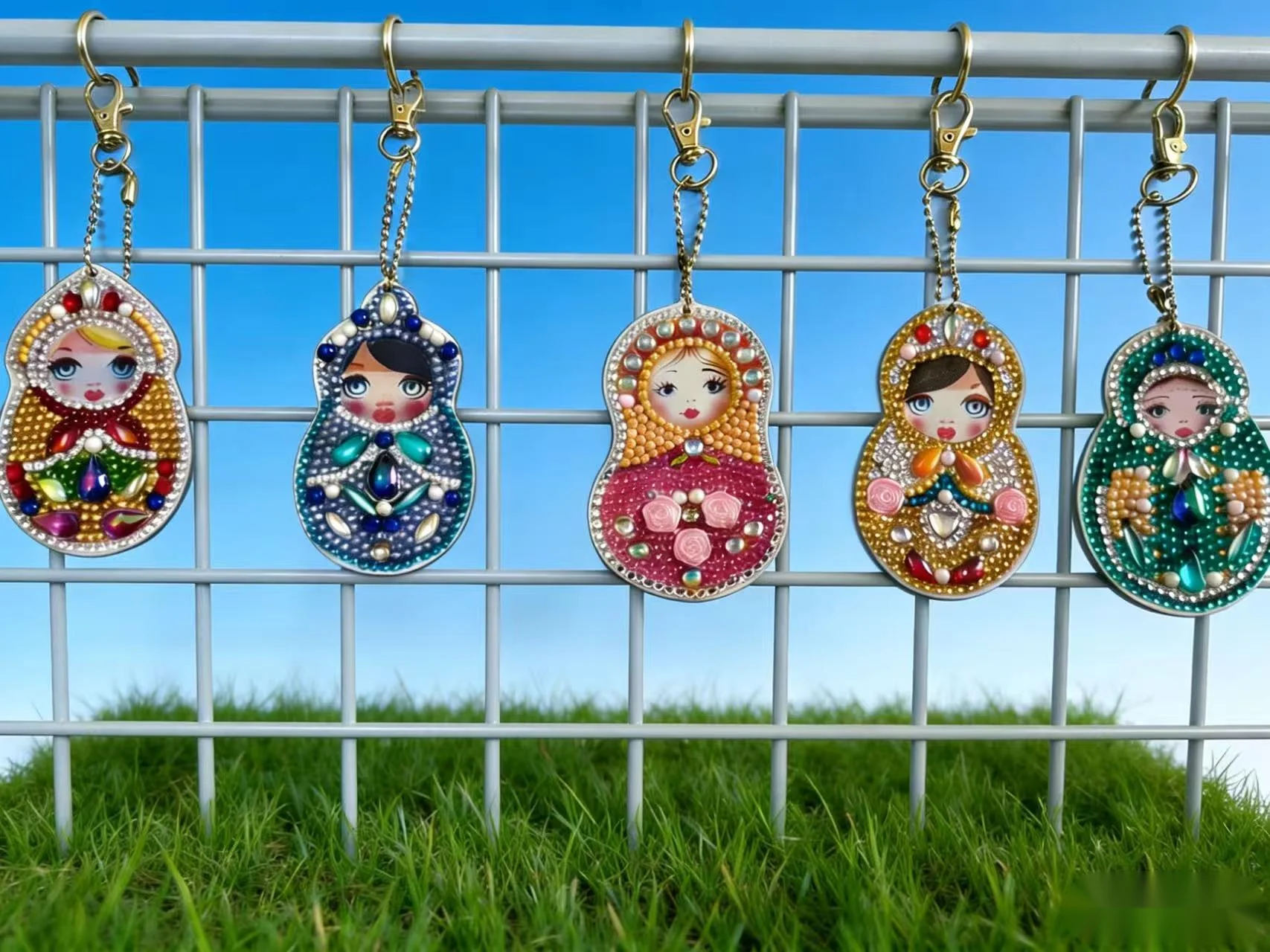 DIY 5D Diamond Painting Russian Matryoshka Doll Keychain Mini Handmade Craft Key Ring Bag Pendant for Kids Adults Gift
DIY 5D Diamond Painting Russian Matryoshka Doll Keychain Mini Handmade Craft Key Ring Bag Pendant for Kids Adults Gift