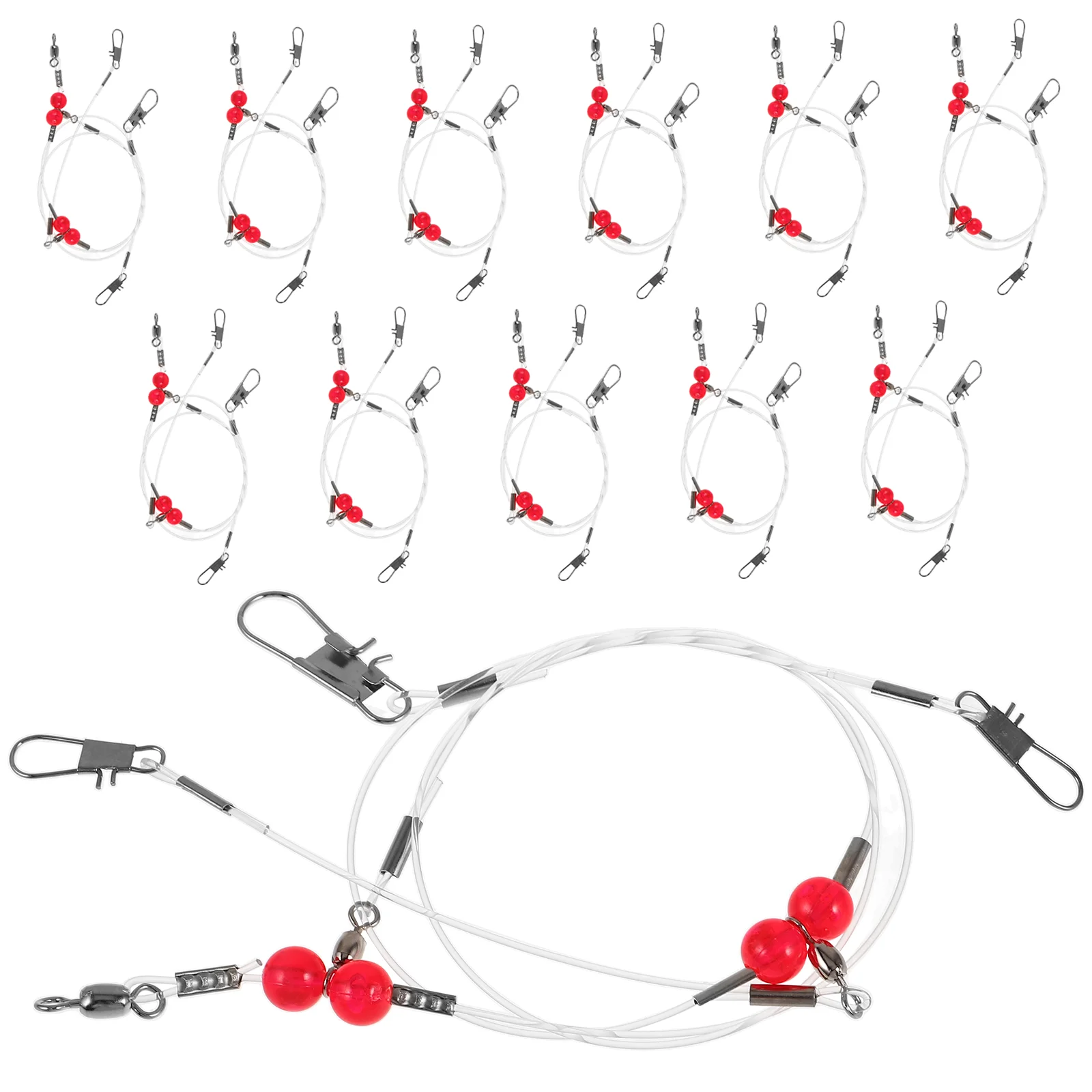 12 Pcs Lure Leader High Strength Nylon Wire Fishing Gear Antibite Design Material Snap Swivels Tackle
12 Pcs Lure Leader High Strength Nylon Wire Fishing Gear Antibite Design Material Snap Swivels Tackle