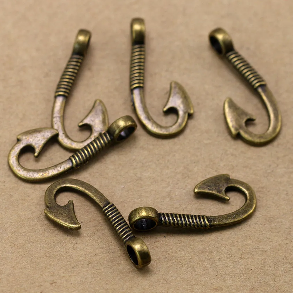 50Pcs Alloy Fish Hook Pendant Vintage Style DIY Craft for Jewelry Making Necklace Bracelet Anklet Sweater Chain Decorative Charm
50Pcs Alloy Fish Hook Pendant Vintage Style DIY Craft for Jewelry Making Necklace Bracelet Anklet Sweater Chain Decorative Charm