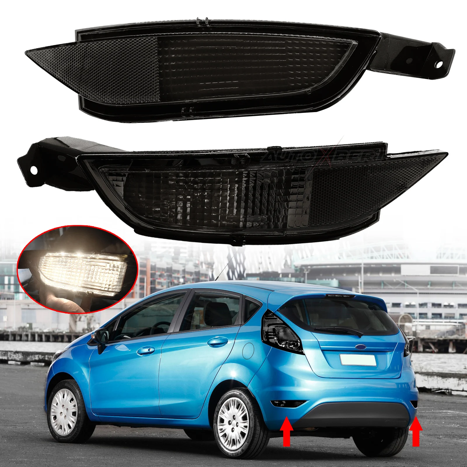 Задний фонарь заднего бампера для Ford Fiesta WT Mk7 2008-2016 C-MAX 2010-2015, задний отражатель, дымчатый черный противотуманный фонарь LR, автомобильные аксессуары
Задний фонарь заднего бампера для Ford Fiesta WT Mk7 2008-2016 C-MAX 2010-2015, задний отражатель, дымчатый черный противотуманный фонарь LR, автомобильные аксессуары