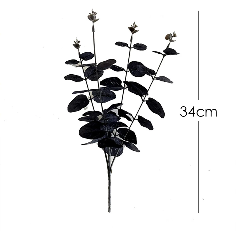 1-10pcs Black Eucalyptus Leaf Artificial Plants Diy Christmas Fake Plant Flower Bouquet Ornament Home Garden Party Wedding Decor
1-10pcs Black Eucalyptus Leaf Artificial Plants Diy Christmas Fake Plant Flower Bouquet Ornament Home Garden Party Wedding Decor