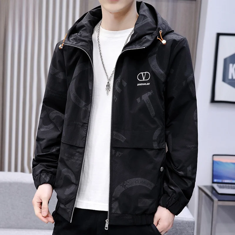 Hooded Jaet Men's Bla Casual Workwear Autumn Trendy Haome Leisure Coat M Polyester Windproof Zipper Decorated
Hooded Jaet Men's Bla Casual Workwear Autumn Trendy Haome Leisure Coat M Polyester Windproof Zipper Decorated