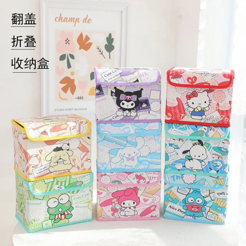HelloKitty Desktop Organizer Storage Box Kawaii Kuromi Cosmetics Stationery Storage Flattenable Dust-proof Flip Desk Storage Box
HelloKitty Desktop Organizer Storage Box Kawaii Kuromi Cosmetics Stationery Storage Flattenable Dust-proof Flip Desk Storage Box