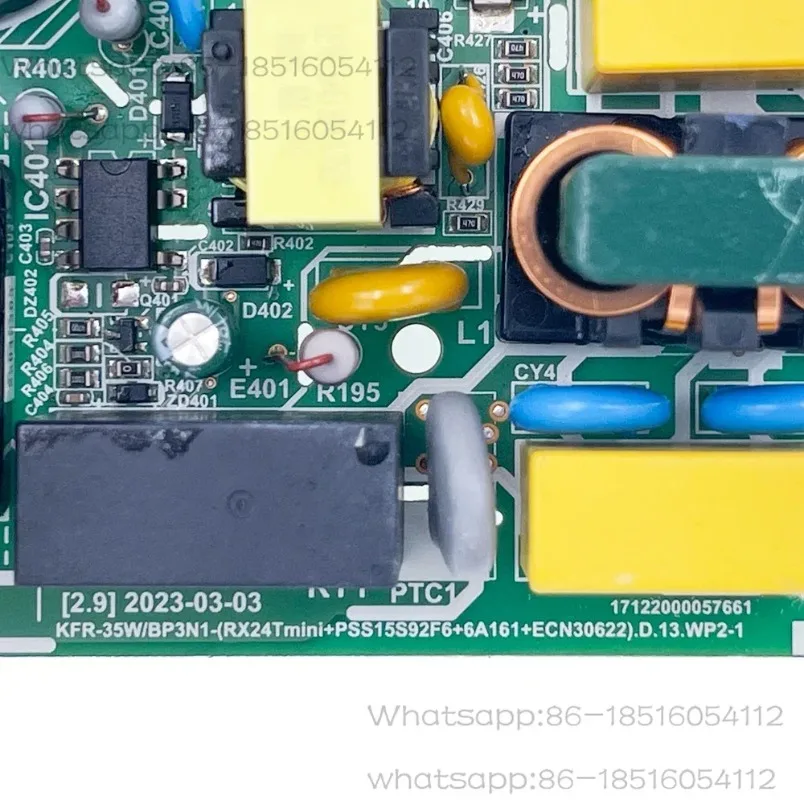 Used For Air Conditioner Control Board KFR-35W/BP3N1-(RX24Tmini+PSS15S92F6+6A161+ECN30622).D.13.WP2-1 17122000057661 PCB
Used For Air Conditioner Control Board KFR-35W/BP3N1-(RX24Tmini+PSS15S92F6+6A161+ECN30622).D.13.WP2-1 17122000057661 PCB