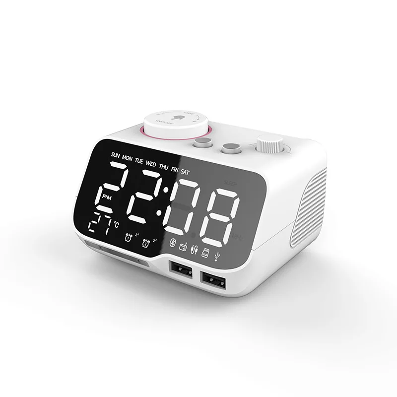Bedside radio Alarm clock stereo Bedroom clock Bluetooth speaker USB with mobile phone charging
Bedside radio Alarm clock stereo Bedroom clock Bluetooth speaker USB with mobile phone charging