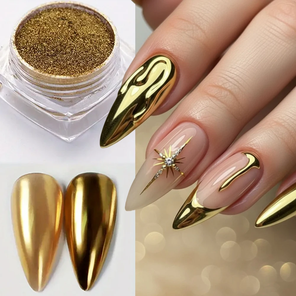 1Box Luxury Gold Mirror Powder Nail Art Glitter, Metallic Chrome Pigments UV Gel Polish Chrome Rubbing Dust Manicure Accessories
1Box Luxury Gold Mirror Powder Nail Art Glitter, Metallic Chrome Pigments UV Gel Polish Chrome Rubbing Dust Manicure Accessories