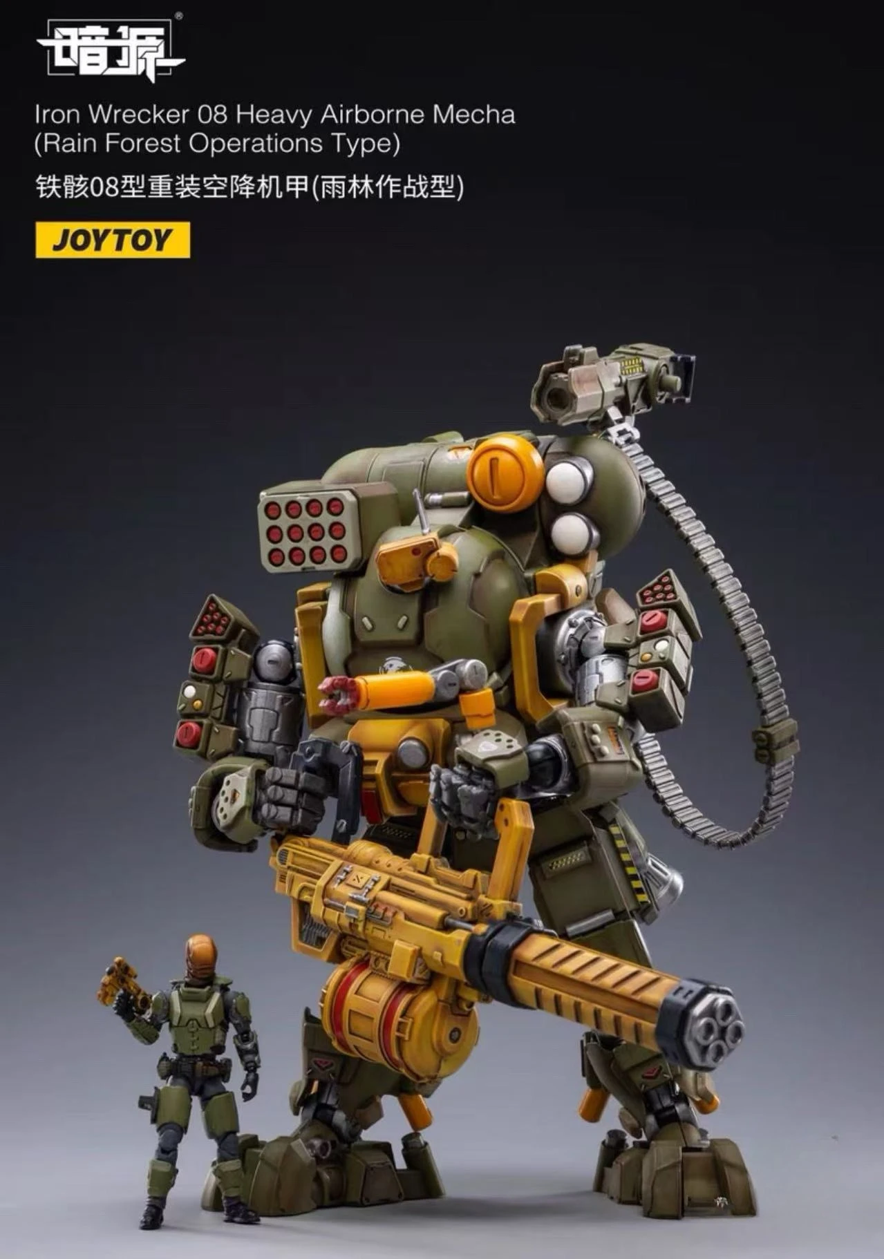JOYTOY Dark Source Iron Skeleton 08 Heavy-installed airborne rainforest combat mecha 1:25 movable model plays a figure
JOYTOY Dark Source Iron Skeleton 08 Heavy-installed airborne rainforest combat mecha 1:25 movable model plays a figure