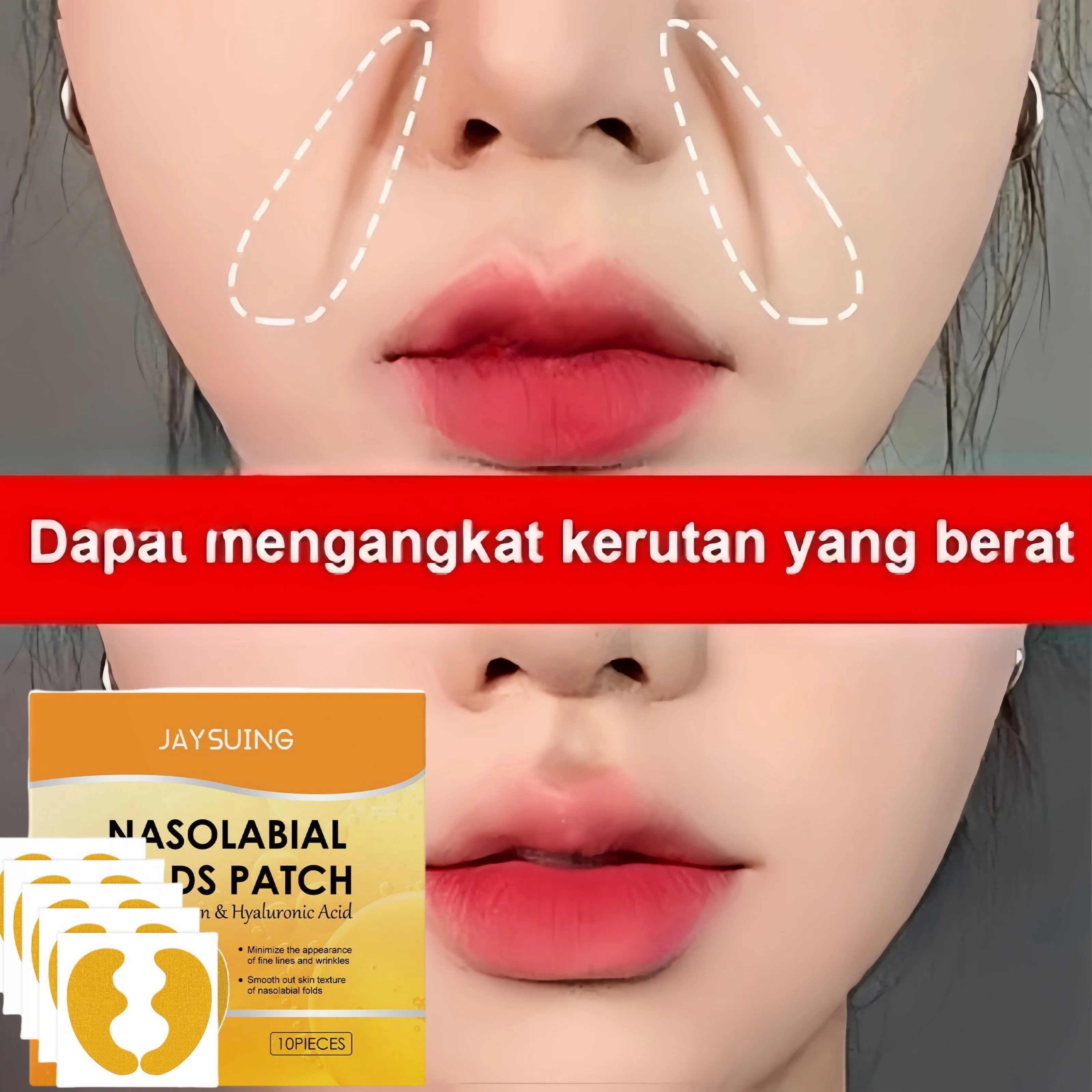 Nasolabial Folds Patch Contain Collagen Hyaluronic Acid Firming Skin Fade Fine Lines Deep Moisturizing Facial Mask Anti Wrinkle
Nasolabial Folds Patch Contain Collagen Hyaluronic Acid Firming Skin Fade Fine Lines Deep Moisturizing Facial Mask Anti Wrinkle