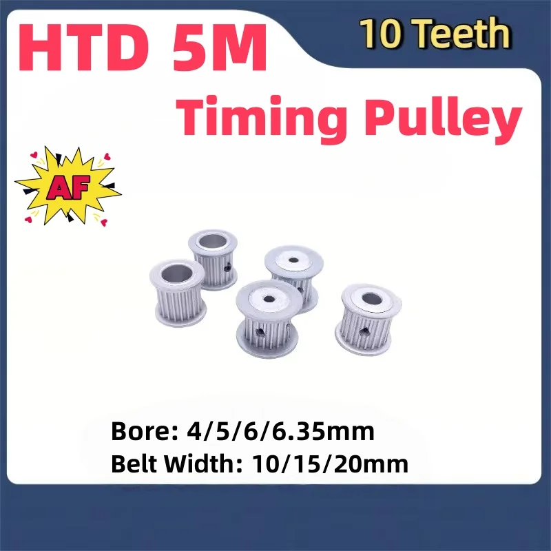 HTD 5M 10 Teeth Timing pulley Belt width 10mm~20mm HTD 5M 10 Teeth synchronous wheel Bore 5mm~6.35mm For HTD 5M 10T Gear Pulley
HTD 5M 10 Teeth Timing pulley Belt width 10mm~20mm HTD 5M 10 Teeth synchronous wheel Bore 5mm~6.35mm For HTD 5M 10T Gear Pulley