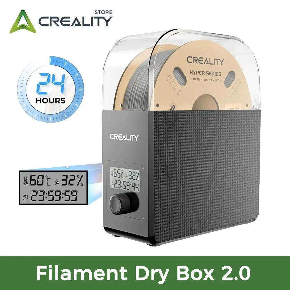Сухой ящик для нити Creality 1 кг 2.0 с регулируемой температурой 45 ℃ -65 ℃ Отопление горячим воздухом, настройка 0–24 часа, мониторинг влажности в реальном времени
Сухой ящик для нити Creality 1 кг 2.0 с регулируемой температурой 45 ℃ -65 ℃ Отопление горячим воздухом, настройка 0–24 часа, мониторинг влажности в реальном времени