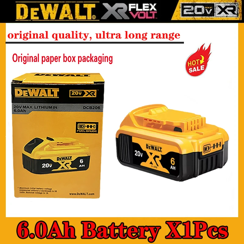 Original Dewalt Battery And charger 20V 5000mAh/6000mAh DCB DCS DCF DCG DCH DCD series Electric Tool Li-ion Battery
Original Dewalt Battery And charger 20V 5000mAh/6000mAh DCB DCS DCF DCG DCH DCD series Electric Tool Li-ion Battery
