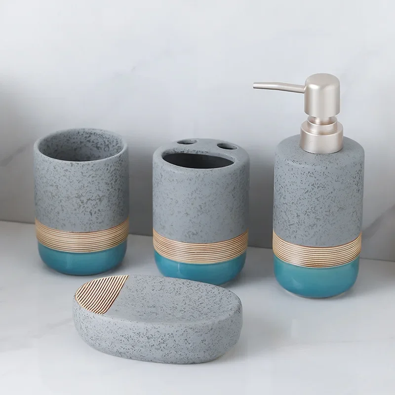 kit sub-bottle blue background gold body spot body bathroom lotion bottle soap dish ceramic bathroom four-piece set
kit sub-bottle blue background gold body spot body bathroom lotion bottle soap dish ceramic bathroom four-piece set