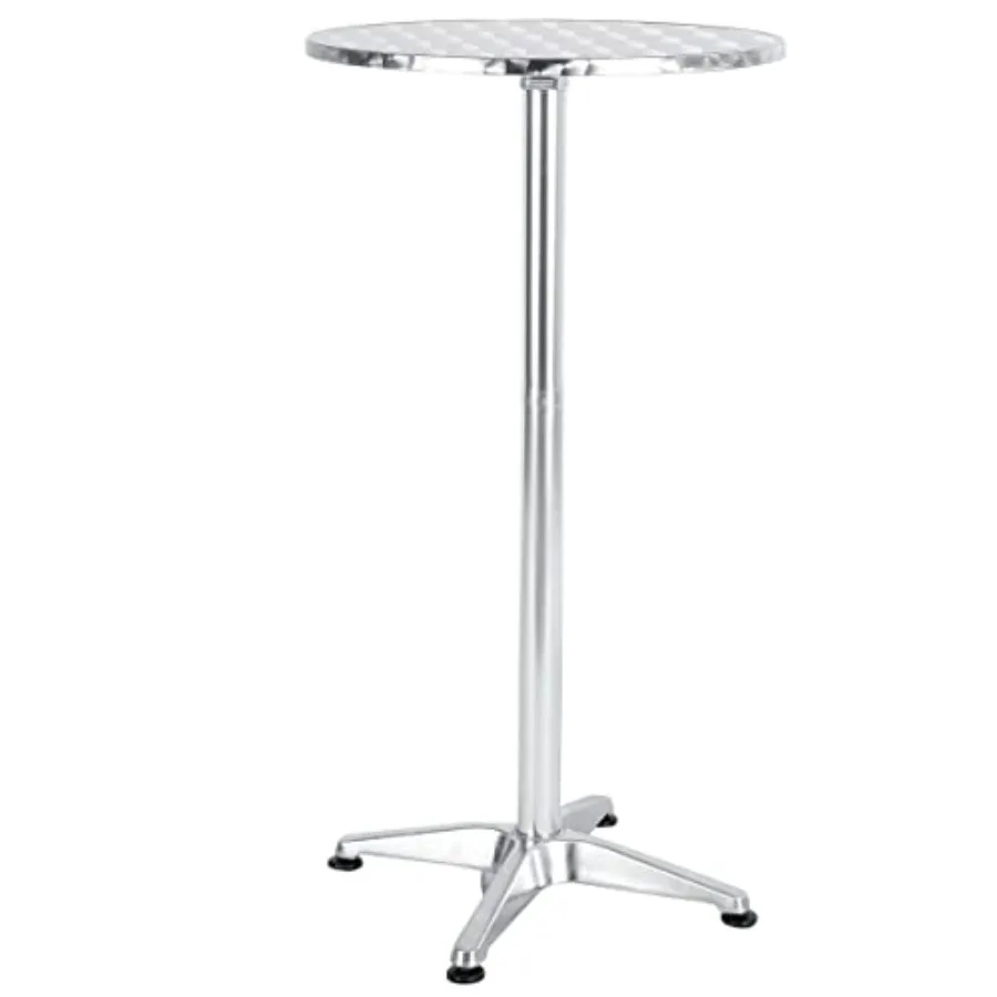 45" Bar Height 23.75" Round Aluminum Indoor Outdoor Restaurant Patio Table Table Stainless Steel Silver Commercial Furniture wi
45" Bar Height 23.75" Round Aluminum Indoor Outdoor Restaurant Patio Table Table Stainless Steel Silver Commercial Furniture wi