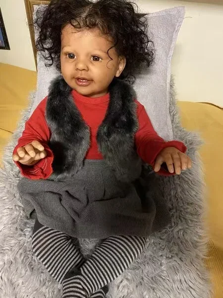 EGO Customized Limited Supply 28inch Reborn Baby Black Complexion Katie Marie Hand-Rooted Hair Dark Skin Already Finished Doll
EGO Customized Limited Supply 28inch Reborn Baby Black Complexion Katie Marie Hand-Rooted Hair Dark Skin Already Finished Doll