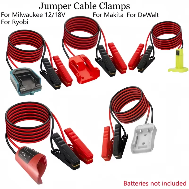 Portable Jump Start Cable Car Starter Compatible for Milwaukee/Dewalt/Ryobi/Makita 18V Battery Car Booster Cable Power Tools
Portable Jump Start Cable Car Starter Compatible for Milwaukee/Dewalt/Ryobi/Makita 18V Battery Car Booster Cable Power Tools