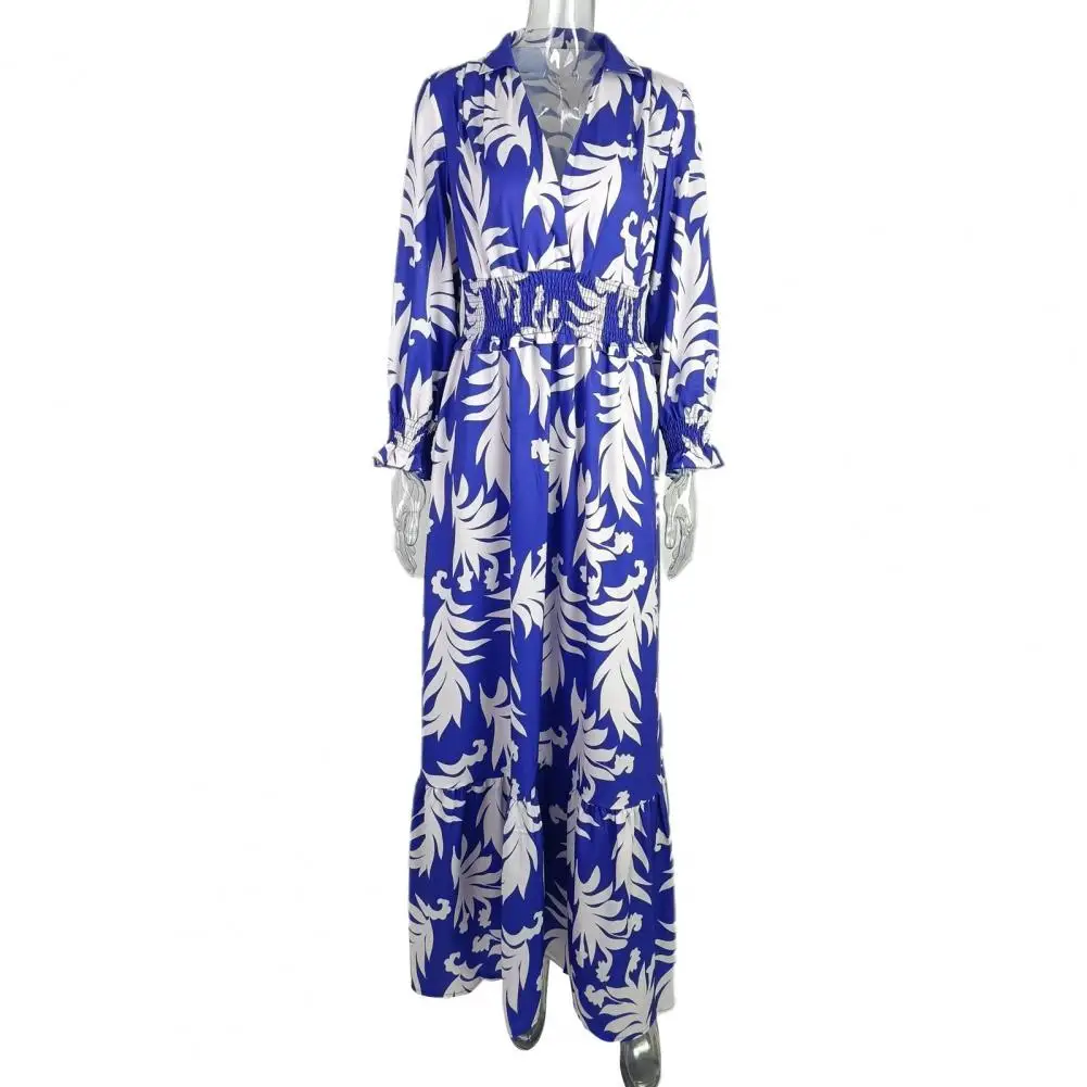 Beach Vacation Dress Stylish Women's V-neck Maxi Dresses with Pleated Elastic High Waist Ruffle Stitching Elegant Leaf for Any
Beach Vacation Dress Stylish Women's V-neck Maxi Dresses with Pleated Elastic High Waist Ruffle Stitching Elegant Leaf for Any