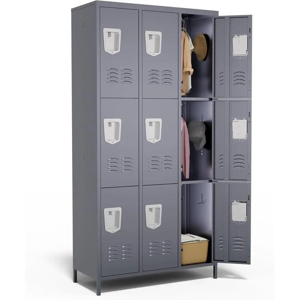 Gray 9-Door Metal Lockers for Secure Storage in Offices, Schools, and Gyms
Gray 9-Door Metal Lockers for Secure Storage in Offices, Schools, and Gyms