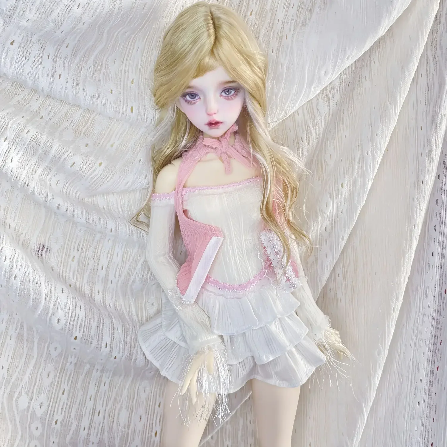 (Customized) Doll's Clothes for 60/45cm Bjd Doll White Top,Vest,White or Pink Skirt Toys Gift 1/3 1/4 Doll Accessories, No Doll
(Customized) Doll's Clothes for 60/45cm Bjd Doll White Top,Vest,White or Pink Skirt Toys Gift 1/3 1/4 Doll Accessories, No Doll