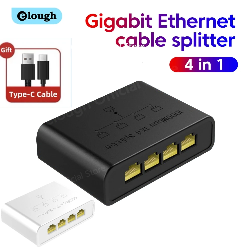 Elough Gigabit Network Switch 100/1000Mbps Ethernet High Performance Expansion 5 Port Switch For Router PC RJ45 Splitter Adapter
Elough Gigabit Network Switch 100/1000Mbps Ethernet High Performance Expansion 5 Port Switch For Router PC RJ45 Splitter Adapter