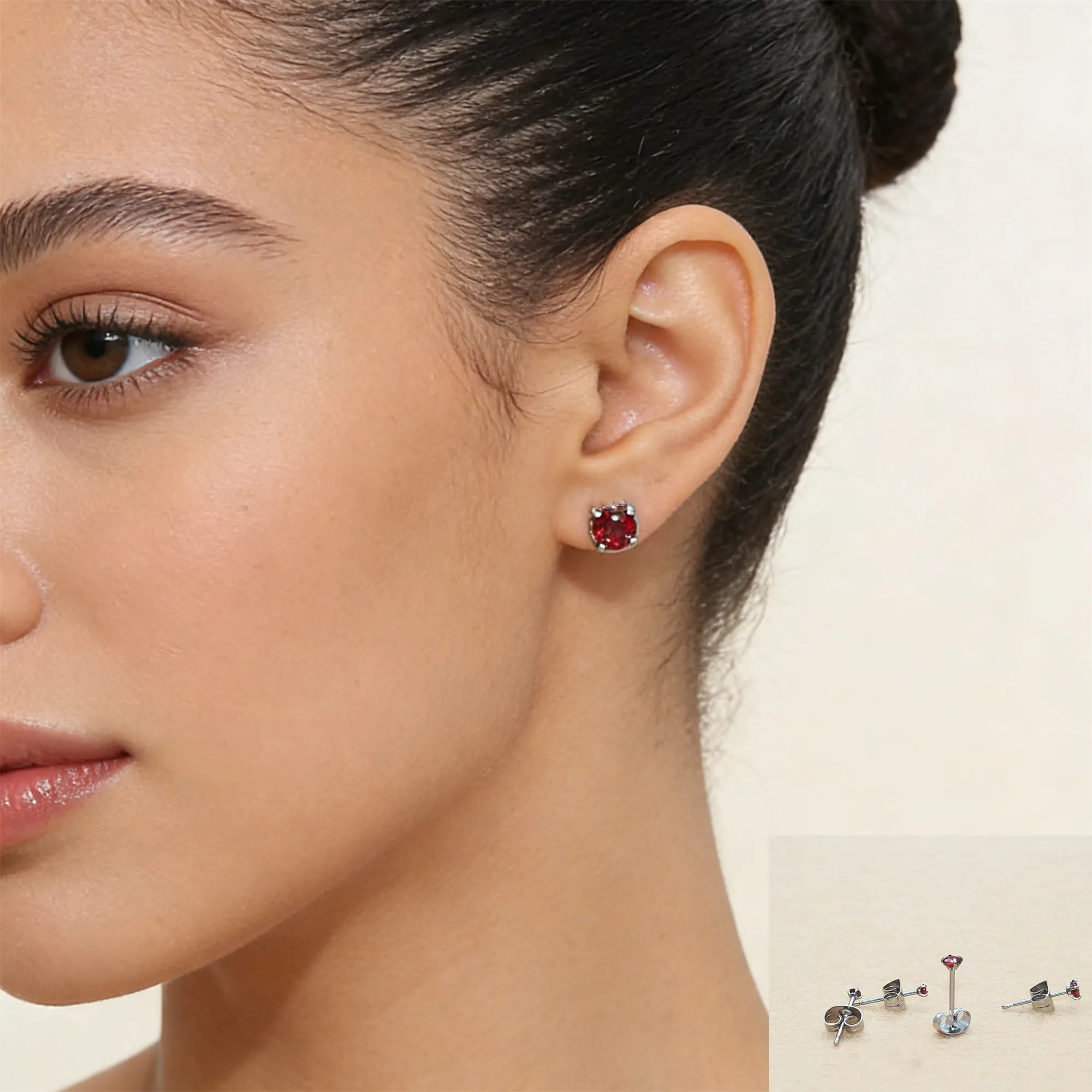 Pomegranate Red 2mm CZ Stud Earrings 0.8mm Thin Post Push Backs Seamless Minimalist Jewelry for Sensitive Ears Daily Luxury Acce
Pomegranate Red 2mm CZ Stud Earrings 0.8mm Thin Post Push Backs Seamless Minimalist Jewelry for Sensitive Ears Daily Luxury Acce