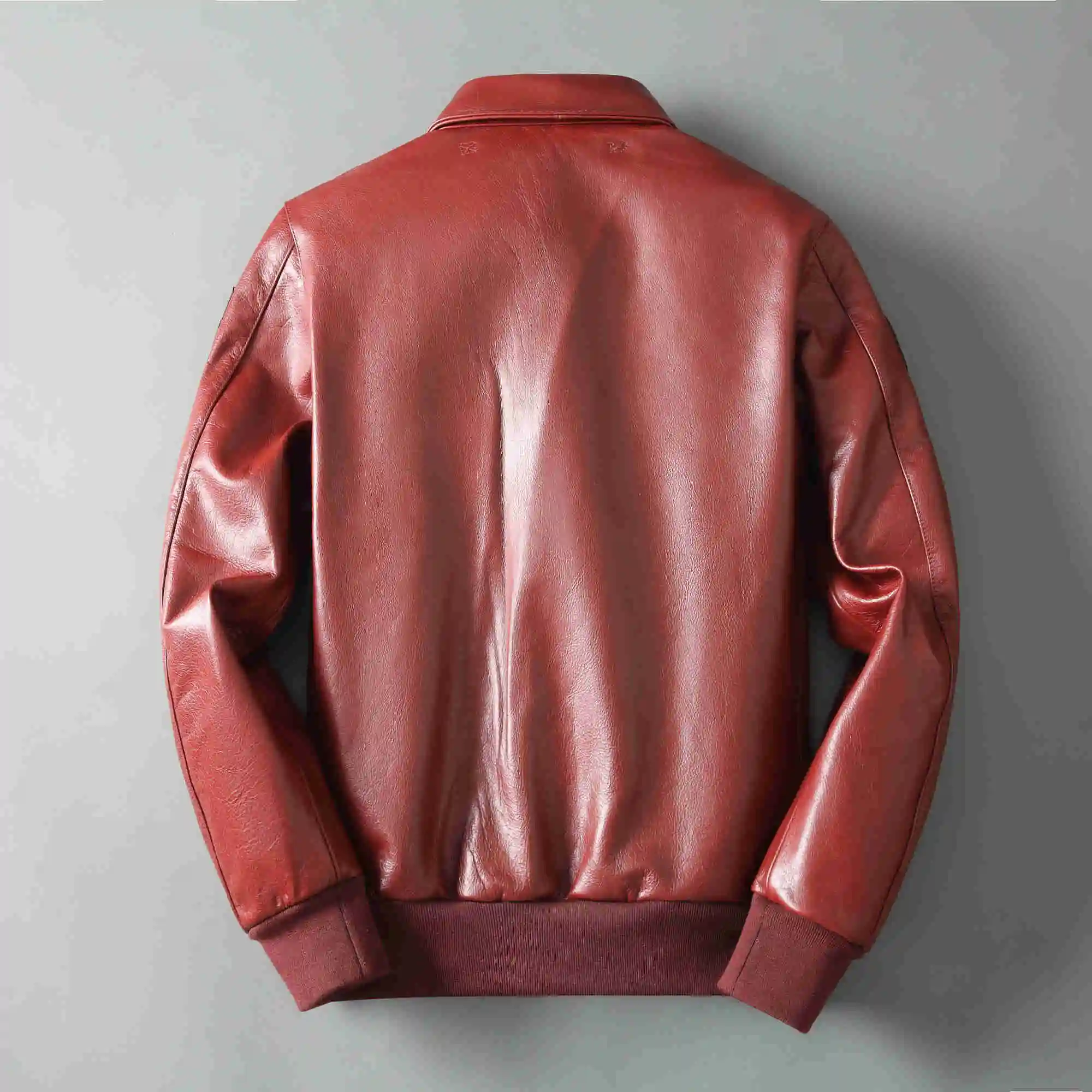 New 2022 Men's Jacket for Aautumn Cool Luxury Style100% Cowhide Wine Red Flight Military Coat Biker Clothing
New 2022 Men's Jacket for Aautumn Cool Luxury Style100% Cowhide Wine Red Flight Military Coat Biker Clothing