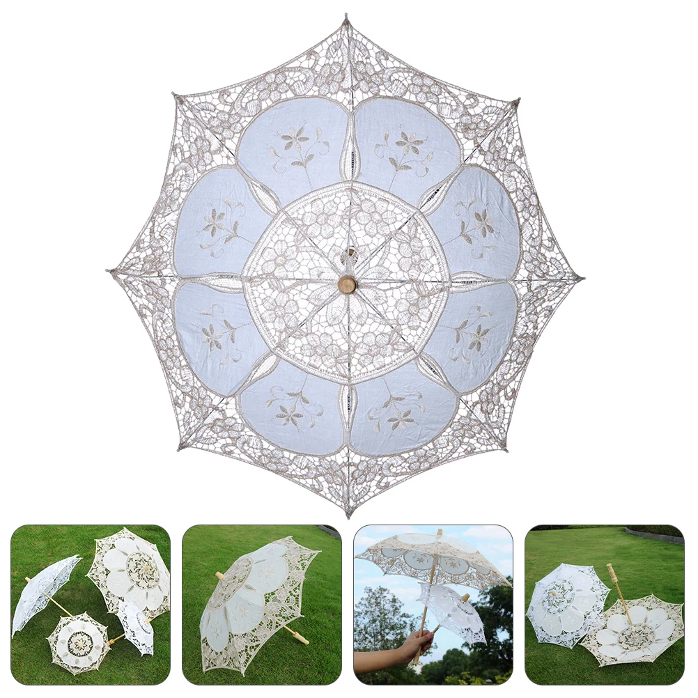 Vintage Umbrella Photography Prop Lace Decor for Wedding Bride Floral Decorations
Vintage Umbrella Photography Prop Lace Decor for Wedding Bride Floral Decorations
