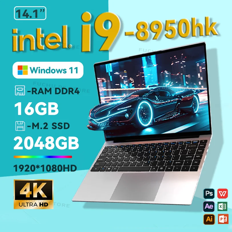14.1" Windows 11 Pro intel core i9 8950hk laptop16GB RAM 1/2TB SSD gaming laptops 1920*1080 Notebook computer Office laptop
14.1" Windows 11 Pro intel core i9 8950hk laptop16GB RAM 1/2TB SSD gaming laptops 1920*1080 Notebook computer Office laptop
