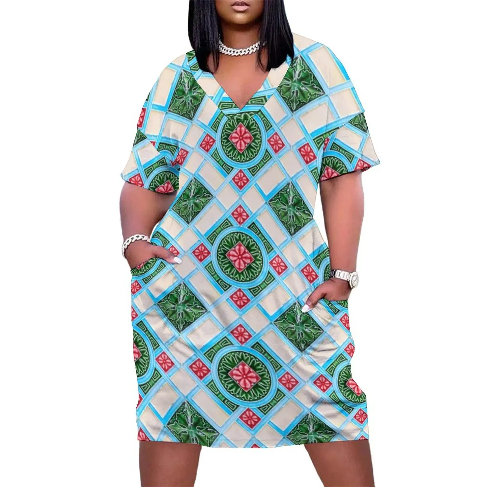 Peranakan Floral Tile Loose Pocket Dress dress for women summer dress for woman
Peranakan Floral Tile Loose Pocket Dress dress for women summer dress for woman