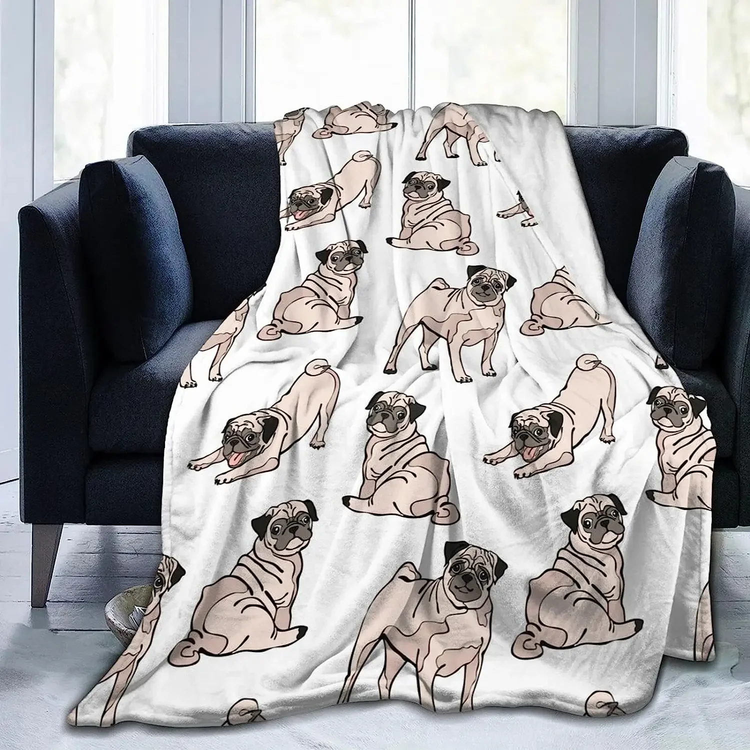 Pugs Dog Throw Blankets Flannel Ultra-Soft Micro Fleece Blanket 80"X60",for Bedding,Couch,Sofa,Bed,Warm Throw Blanket
Pugs Dog Throw Blankets Flannel Ultra-Soft Micro Fleece Blanket 80"X60",for Bedding,Couch,Sofa,Bed,Warm Throw Blanket