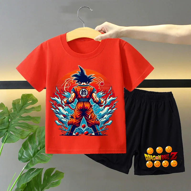 New Dragon Ball T-shirt+shorts 2pcs Goku Cartoon Anime Short Sleeve Suit Kid Trendy Cool Home Clothes Children Clothing Gift Tee
New Dragon Ball T-shirt+shorts 2pcs Goku Cartoon Anime Short Sleeve Suit Kid Trendy Cool Home Clothes Children Clothing Gift Tee