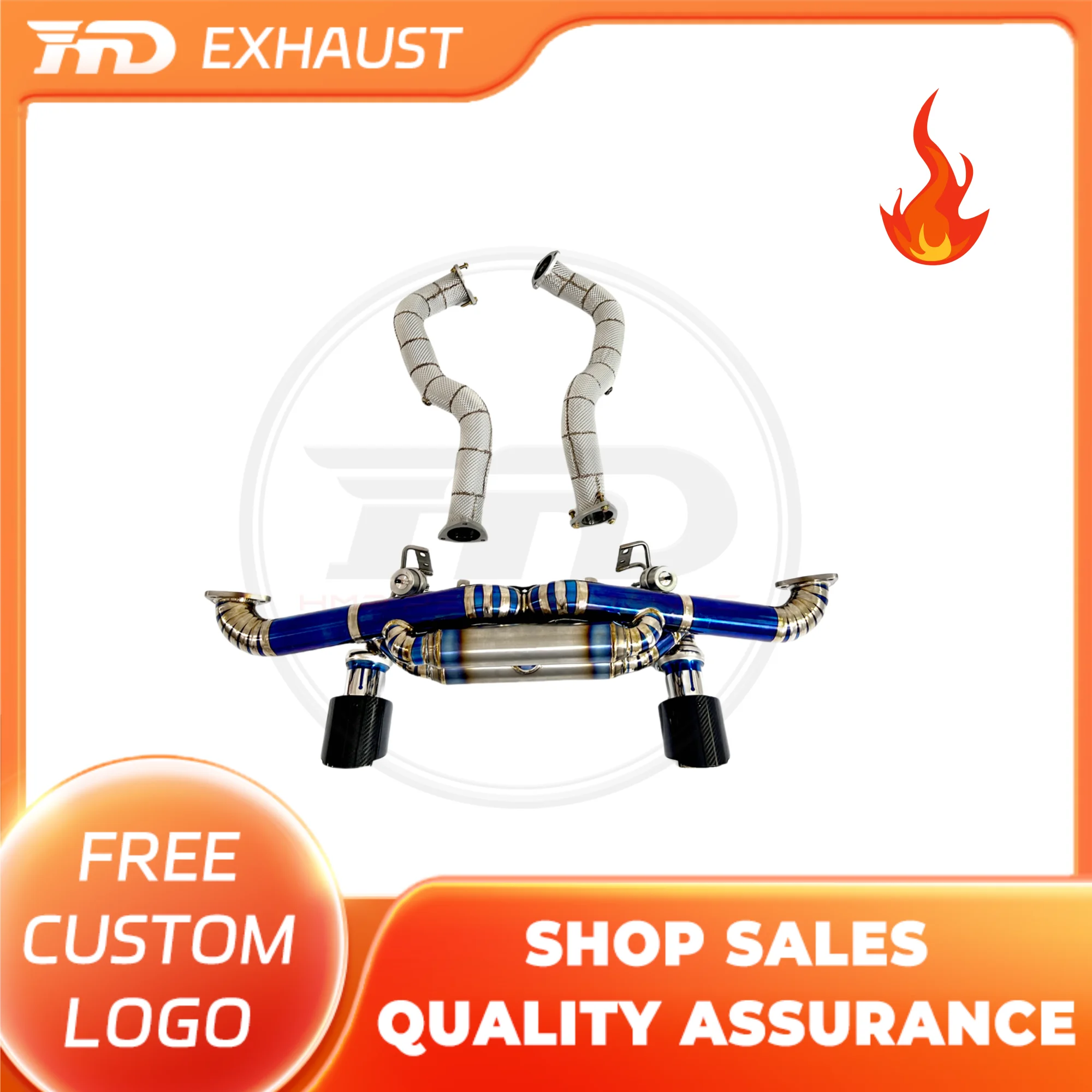 HMD Hot sale Titanium alloy Exhaust System Performance Catback Full exhaust for Porsche 718 GT4 RS 4.0L Muffler With Valve
HMD Hot sale Titanium alloy Exhaust System Performance Catback Full exhaust for Porsche 718 GT4 RS 4.0L Muffler With Valve