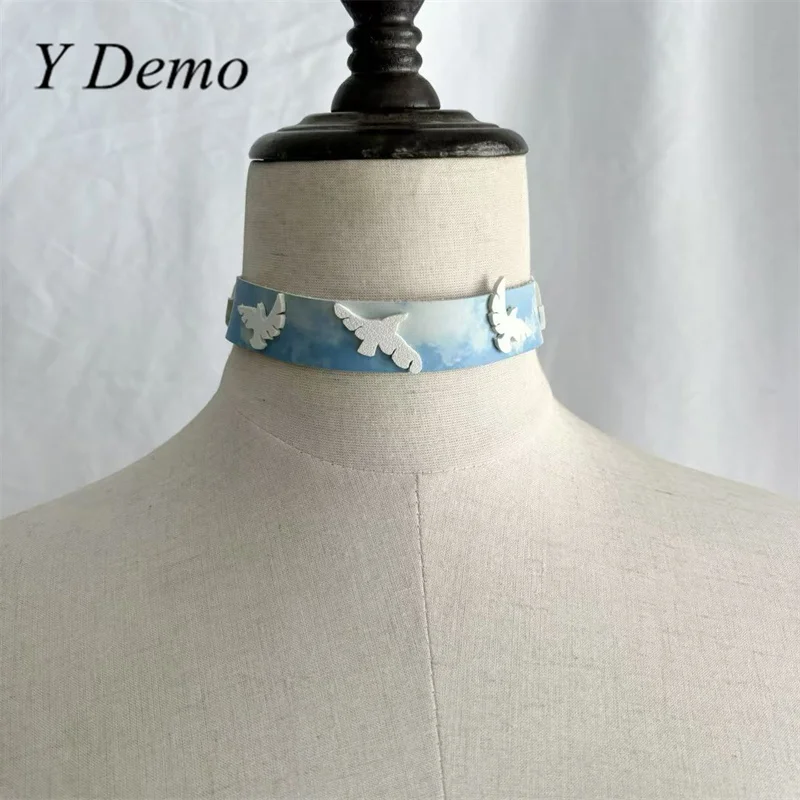 Y Demo Y2k Dreamcore Flying Birds Spliced Choker Women Pu Leather Blue Sky Necklace
Y Demo Y2k Dreamcore Flying Birds Spliced Choker Women Pu Leather Blue Sky Necklace