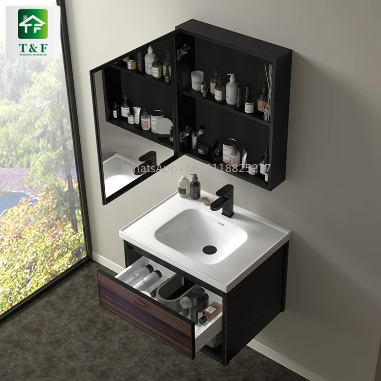 hotel custom made floating washroom basin cabinet luxury style aluminium corner wall wood grain bathroom vanity
hotel custom made floating washroom basin cabinet luxury style aluminium corner wall wood grain bathroom vanity