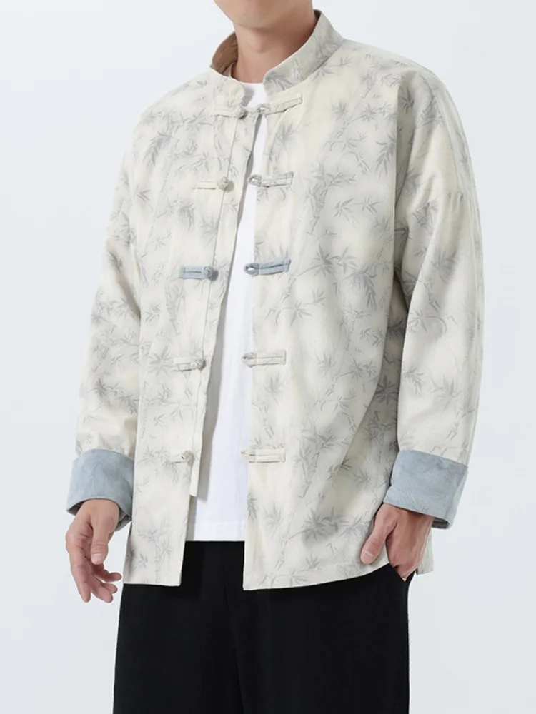 Новая мужская модная куртка 2025 года в китайском стиле с воротником-стойкой, декоративными пуговицами, свободного кроя, дышащая, с длинными рукавами
Новая мужская модная куртка 2025 года в китайском стиле с воротником-стойкой, декоративными пуговицами, свободного кроя, дышащая, с длинными рукавами