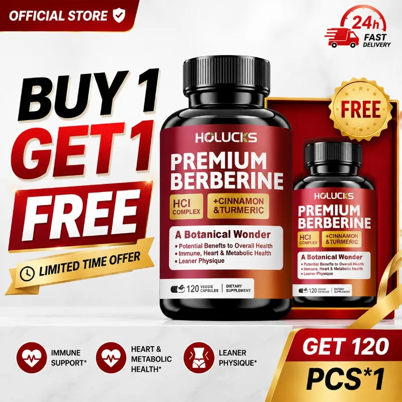 Buy 1 Get 1 Free! Berberine Supplements, with Cinnamon & Turmeric, Support Metabolic Health, Immune Balance & Wellness
Buy 1 Get 1 Free! Berberine Supplements, with Cinnamon & Turmeric, Support Metabolic Health, Immune Balance & Wellness