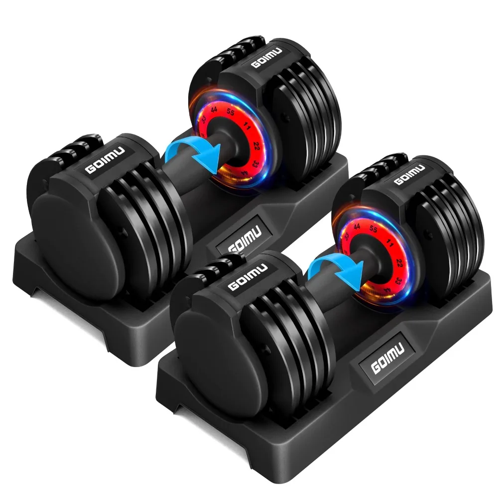 Adjustable Dumbbell Set,55LB Quick Adjust Dumbbells,5 in 1 Free Weight Dumbbell with Anti-Slip Handle(55 pound pair)
Adjustable Dumbbell Set,55LB Quick Adjust Dumbbells,5 in 1 Free Weight Dumbbell with Anti-Slip Handle(55 pound pair)