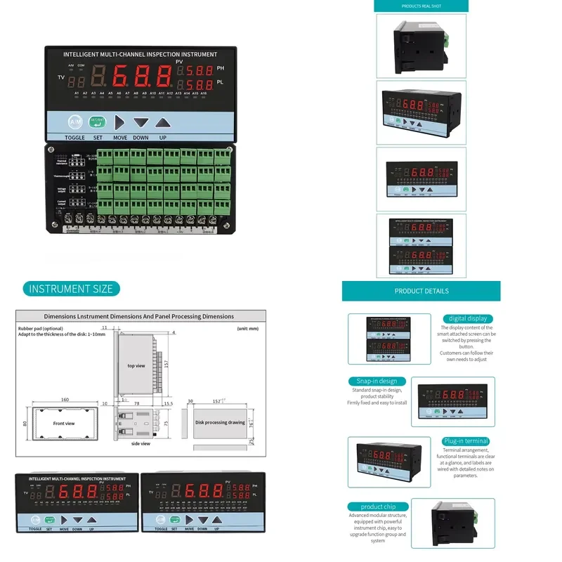 Hot Aice Tech Industrial Multi Channel Paperless Recorder Control Monitoring Signals Display 24 Universal Inputs 4 Relay
Hot Aice Tech Industrial Multi Channel Paperless Recorder Control Monitoring Signals Display 24 Universal Inputs 4 Relay