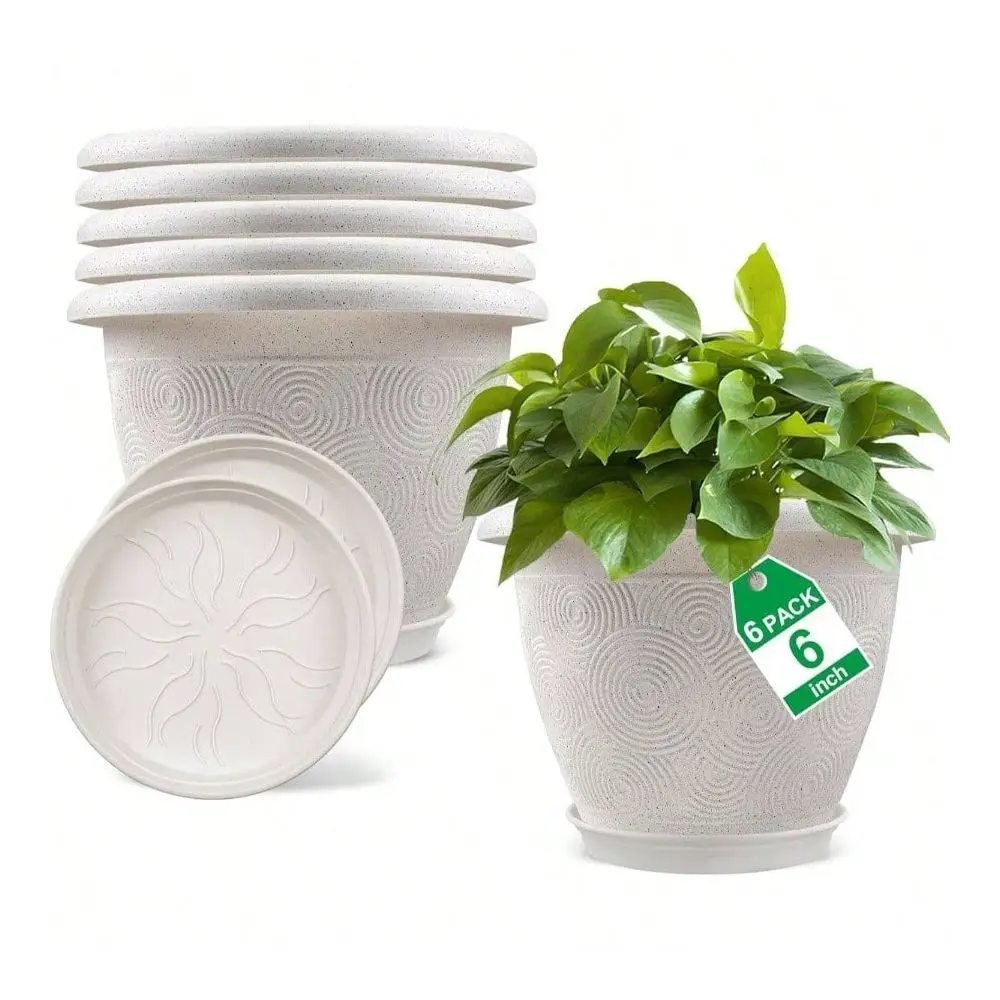 Flower Pots Planters Indoor Plants, 3 Pack 10 Inch White Plant Pots With Drainage Hole Tray, Modern Decorative Large Plant Pot
Flower Pots Planters Indoor Plants, 3 Pack 10 Inch White Plant Pots With Drainage Hole Tray, Modern Decorative Large Plant Pot