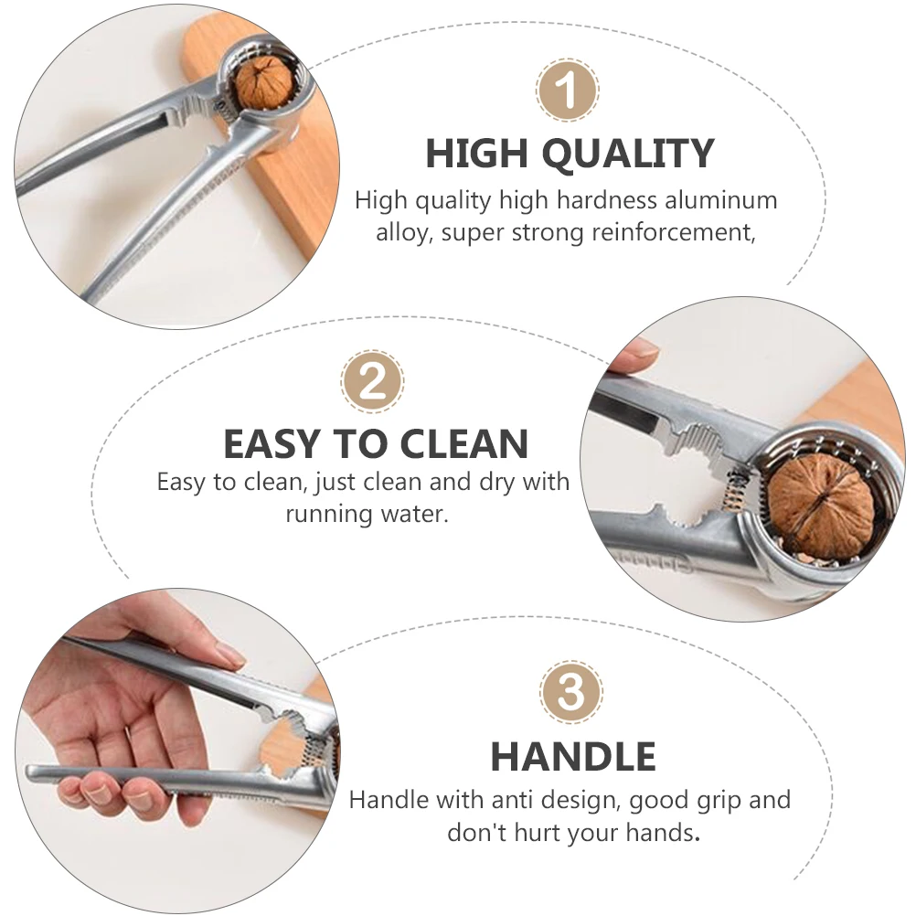 1pc Aluminum Alloy Walnut Cracker Household Nut Opener Strong Reinforcement Home Kitchen Gadget Easy Clean Handle Design Shell 
1pc Aluminum Alloy Walnut Cracker Household Nut Opener Strong Reinforcement Home Kitchen Gadget Easy Clean Handle Design Shell